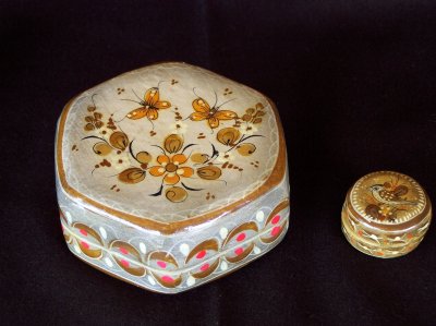 Large trinket box. 1960 - 1970s with small trinket box.