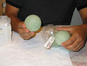 Selecting a styrofoam ball