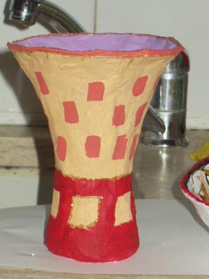 "papier-mache vase" by Lilach Vidal