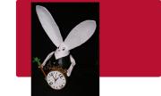 White Rabbit Clock by Kerry Faraone
