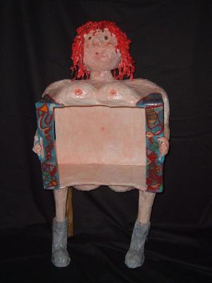 "cardboard box-woman" by Astrid Schneider