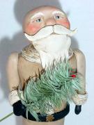 goose feather Santa by Janell Berryman