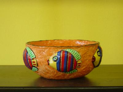 "small orange fish bowl" by Andrea Charendoff