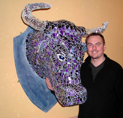 "Steve with bull" by Steve Glynn