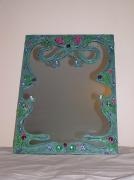Green art mirror by Susan Oldfield