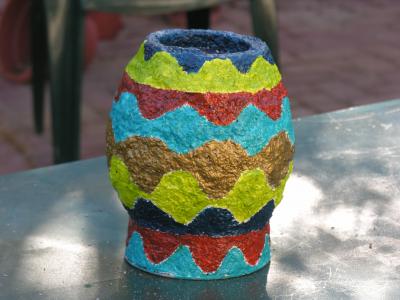 "colorful vase" by Rhonda Shema