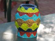 colorful vase by Rhonda Shema