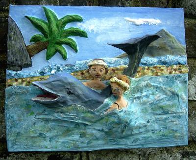 "Swimming with dolphins" by Anita Russell