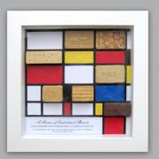 Framed pic of quadrilateral biscuits by Lorraine Berkshire-Roe