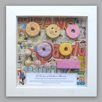 "Kid's biscuits in a frame" by Lorraine Berkshire-Roe