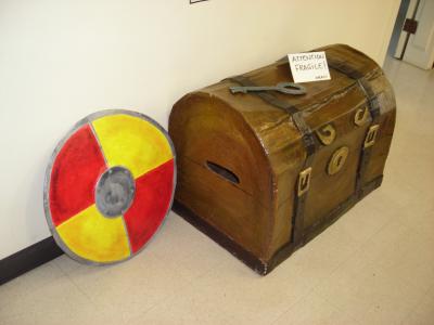"Treasure chest and shield" by Patricia Milo