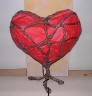 "Lamp Red Heart" by Sandra Spiridonov