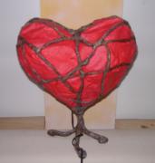 Lamp Red Heart by Sandra Spiridonov