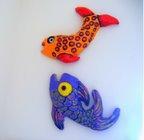 2 fish on the wall by Rina Ofir