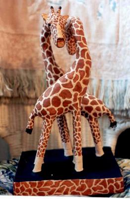 "Snuggling Giraffes" by Carolyn Bispels
