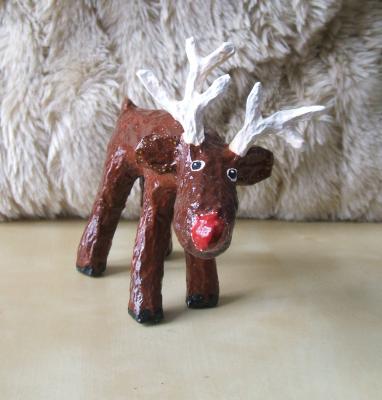 "'red nose'  reindeer" by Sharon Trott
