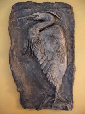 "Blue heron relief" by Joanne Pringle