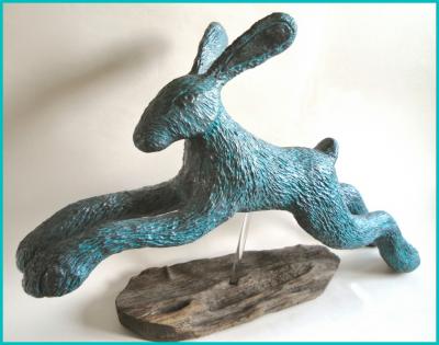 "Very Large Verdigris Hare" by Julie Whitham