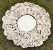 Silver flower mirror by Julie Whitham