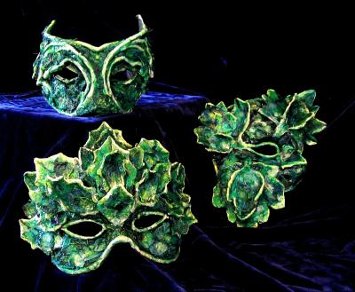 ""Green Man" Masks" by Patience