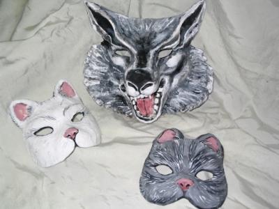 "Wolf and Cat Masks" by Patience