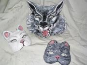 Wolf and Cat Masks by Patience