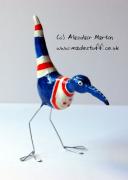 Bonnie Bird in red, white and blue by Alasdair Martin