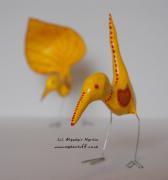 Bonnie Bird in sunny yellow and red by Alasdair Martin