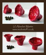 Red Mould Bowls by Alasdair Martin