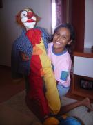 Clown " Meleca". Doll ventríloco in paper marches with size of 1,20m by Jorge Eduardo