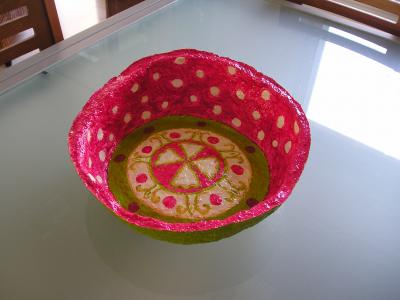 "pink & green bowl" by Riki Gai