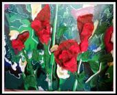 red flowers by Marion Thiele