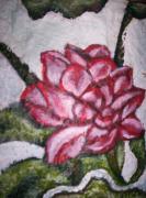 Detail of Lotus flower painting by Michelle Isava