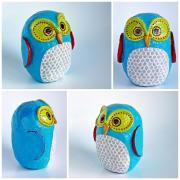 Blue Crazy Owl by Holly St.Denis