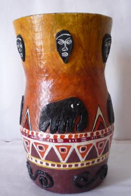 "Vase with elephants" by Mirta Pastorino