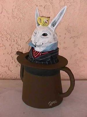 "Rabbit in the Hat (Tea pot) 18" x 10" x 10"" by Gabriel Paolieri