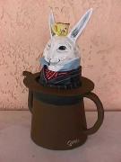 Rabbit in the Hat (Tea pot) 18" x 10" x 10" by Gabriel Paolieri