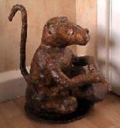 'Gawie' our Papier Mache Baboon by Anne Marie and Karen