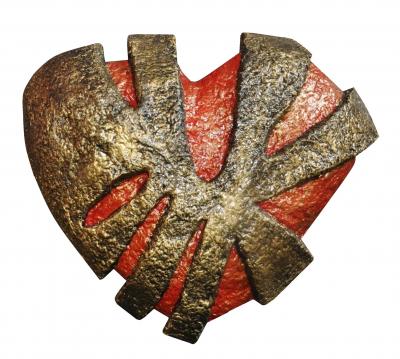 "Paper Mache Heart" by Aparecida Viana