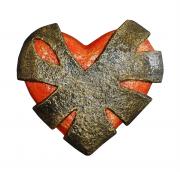 Paper Mache Heart by Aparecida Viana