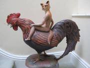 Fox and Chicken by Louise Vergette
