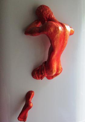 "Sculpture "Red man"" by Elena Sashina