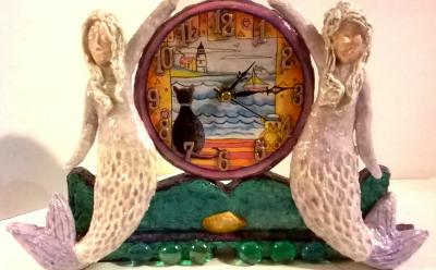 "Sailing By (mermaid Clock)" by Annie Bostwick