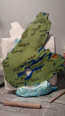 "Cape Breton napkin holder" by Marilyn Kalbhenn