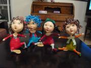 four sweet little dolls by Tiva Noff