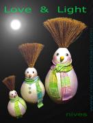 happy snow man trio by Nives Cicin-Sain